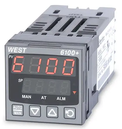 West Instruments P6100 PID Temperaturregler Frontplattenmontage 1, 3 x Alarmfunktion, Übertrager Ausgang/ Thermoelement