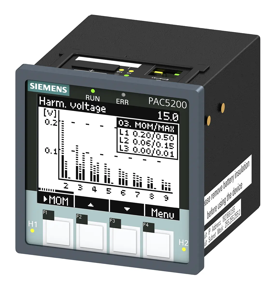 Produktfoto 1 von Siemens SENTRON PAC5200 Energiemessgerät LCD 94mm x 94mm , Impulsausgang