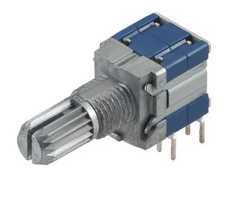 Produktfoto 1 von Alps Alpine 6-Stufen SRBM Drehschalter SP6T / 100mA Klemme, 11 mm x 11mm x 10 mm