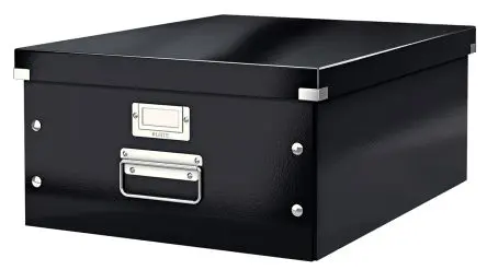 Produktfoto 1 von Leitz Polypropylen Archivbox Schwarz A3, 369mm x 482 mm x 200 mm