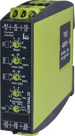 Tele GAMMA Überwachungsrelais 1-phasig, 2-poliger Umschalter Überstrom, Unterstrom 100mA - 10A, DIN-Hutschiene, 24V ac,