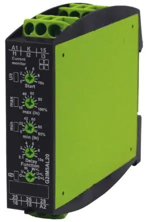Produktfoto 1 von Tele GAMMA Überwachungsrelais 1-phasig, 2-poliger Umschalter Unterstrom, Überstrom 20mA - 5A, DIN-Hutschiene, 24V ac,