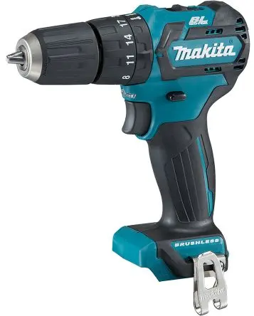 Produktfoto 1 von Makita HP Kombibohrer Schnurlos Bürstenlos Schlüssellos 2 Ah 10 mm 0U/min, 1500 U/min, 450 U/min 35 Nm