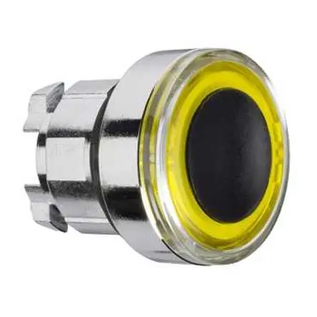 Produktfoto 1 von Schneider Electric Harmony XB4 Drucktastenkopf Ø 22 mm, Gelb Tastend Rund Rund Metall, IP66