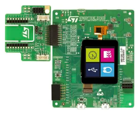 Produktfoto 1 von STMicroelectronics Discovery MCU, Entwicklungskit Entwicklungsboard ARM Cortex-M7 STM STM32F723IEK6
