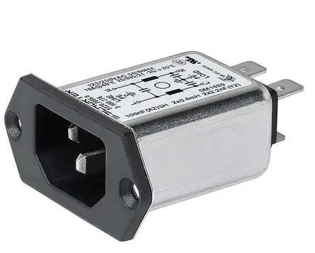 Produktfoto 1 von Schurter 10A C14 IEC-Steckverbinder 5 x 20 mm Sicherung, 250V Schnellverbindung