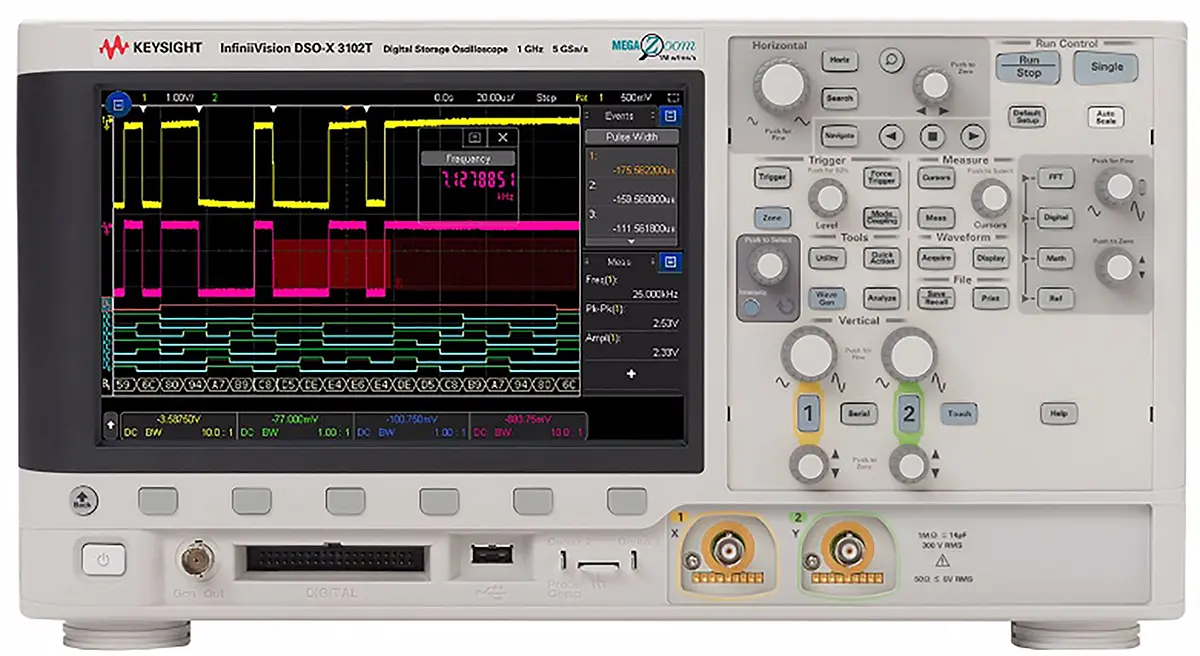 Keysight InfiniiVision 3000T X DSOX3104G Mixed-Signal Tisch Oszilloskop 4-Kanal Analog / 16 Digital 1GHz CAN, IIC, LIN,