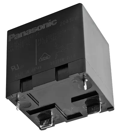 Panasonic 12V dc Spule 1-poliger Schließer Printrelais 90A 160Ω 1.92W Monostabiles Relais