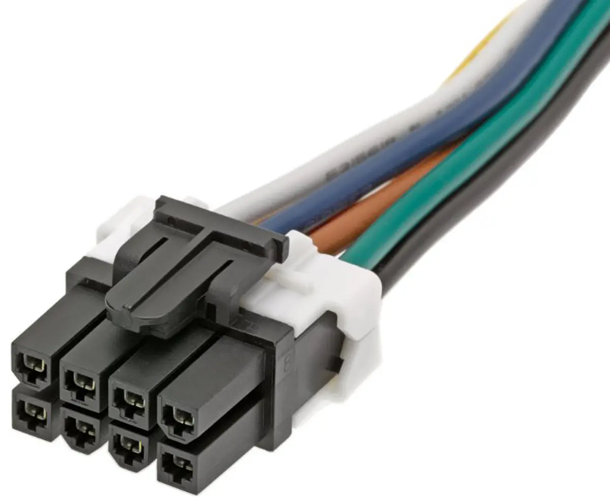 Produktfoto 1 von Molex 8 45135 Platinenstecker-Kabel Mini-Fit TPA2 8 / Mini-Fit TPA2 Buchse / Buchse, 1 m