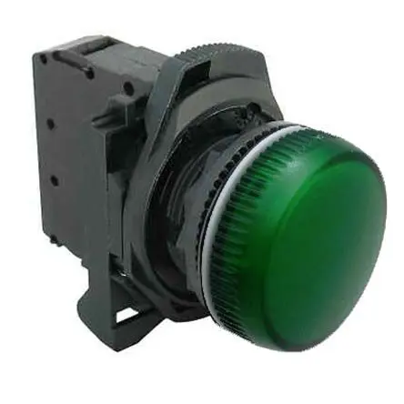 Produktfoto 1 von Allen Bradley Anzeigelampe 800F 24V ac/dc Grün, Ausschnitt-Ø 22 mm LED Panel Rund IP66 Schraube