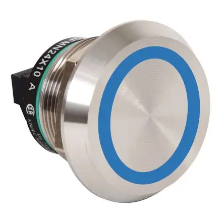 Allen Bradley 800K Druckschalter Blau Beleuchtet Tastend, Bündig Panel Ø 22 mm, 1 Schließer 24 V dc, IP69K