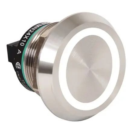 Produktfoto 1 von Allen Bradley 800K Druckschalter Weiß Beleuchtet Bündig, Tastend Panel Ø 22 mm, 1 Schließer 24 V dc