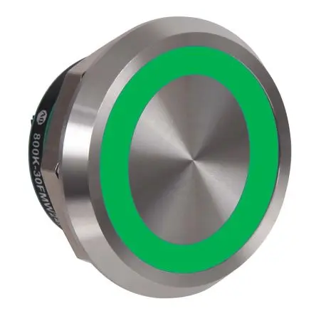 Produktfoto 1 von Allen Bradley 800K Druckschalter Grün Beleuchtet Bündig, Tastend Panel Ø 22 mm, 1 Schließer 24 V dc