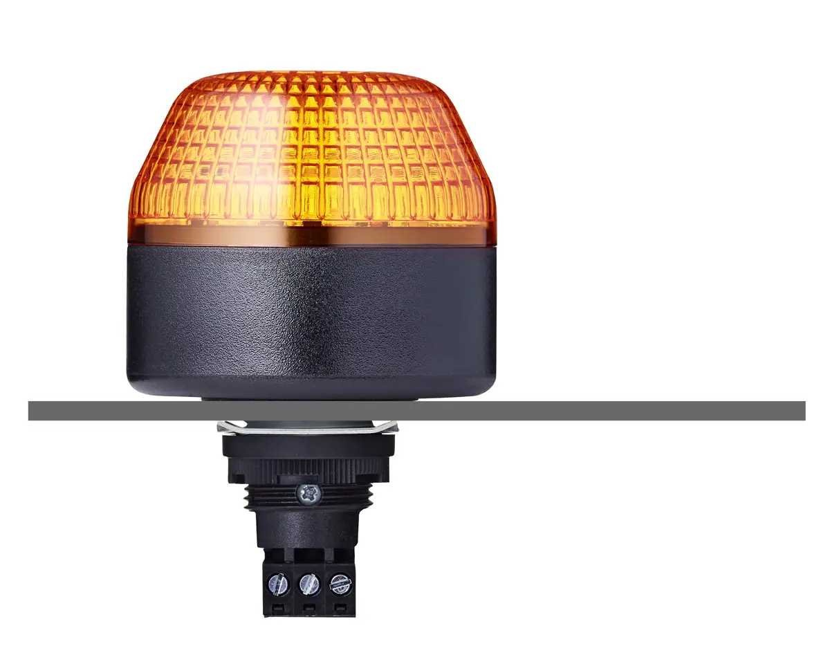 Produktfoto 1 von AUER Signal IBL LED Blinkend, Dauer Signalleuchte Orange, 24 V ac/dc, Ø 65mm x 89.7mm