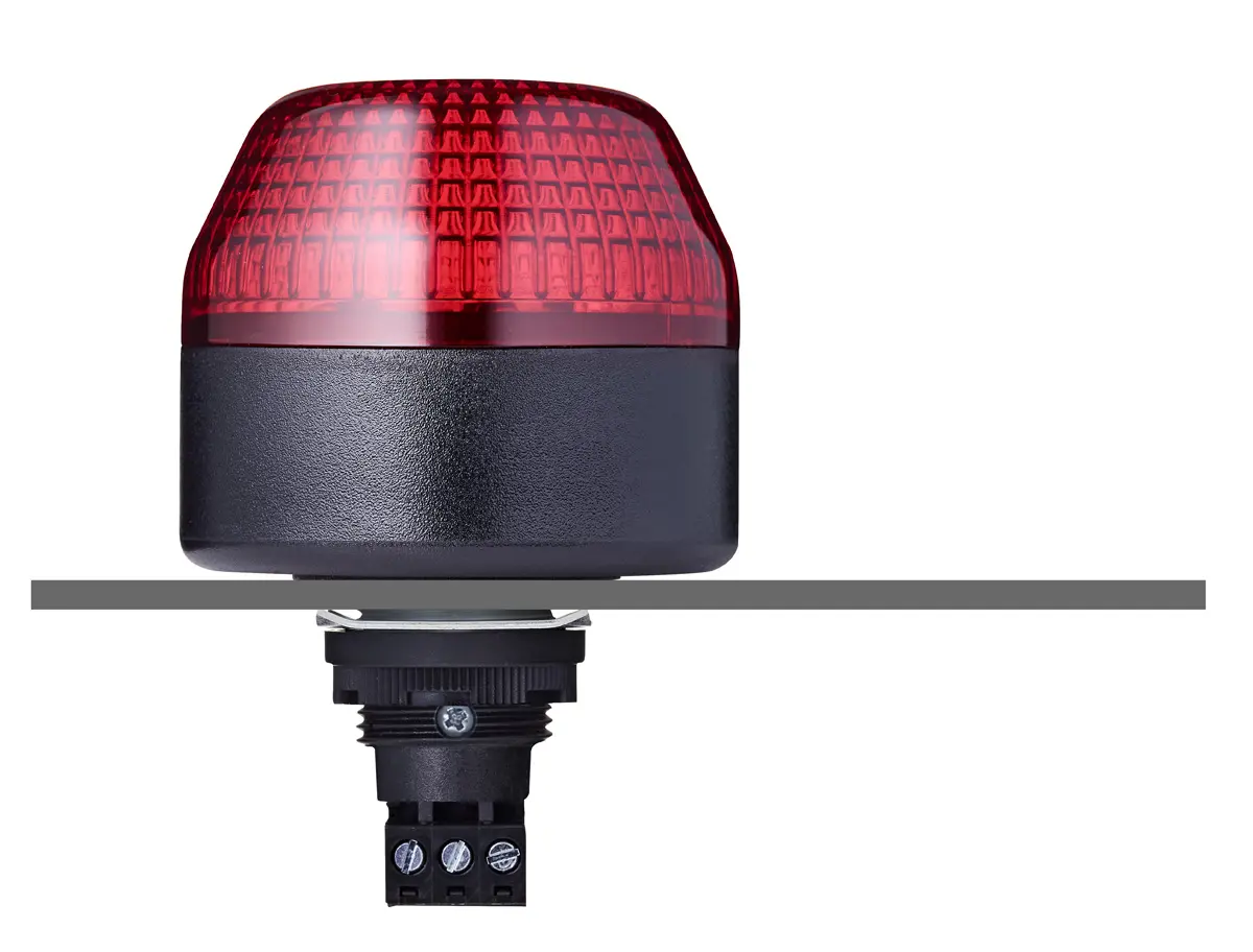 Produktfoto 1 von AUER Signal IBL LED Blinkend, Dauer Signalleuchte Rot, 24 V ac/dc, Ø 65mm x 89.7mm