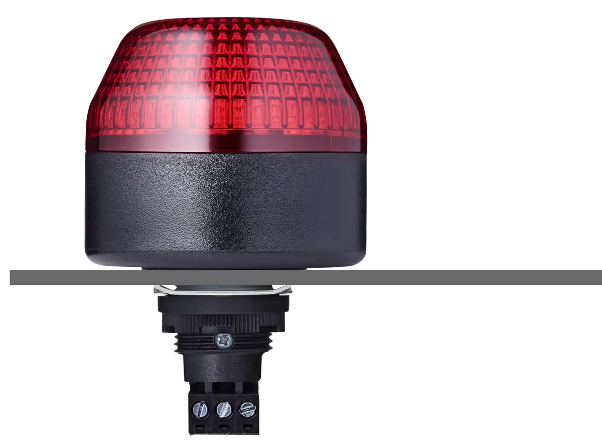 Produktfoto 1 von AUER Signal ICM LED Stroboskop Signalleuchte Rot, 24 V ac/dc, Ø 45mm x 75.7mm