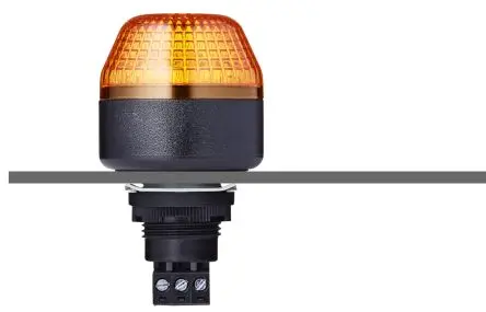 Produktfoto 1 von AUER Signal IBM LED Filament/Warnsummer, Dauer Signalleuchte 240V ac/dc Gelb Oberfläche, Ø 45 mm x 75.7 mm IP65
