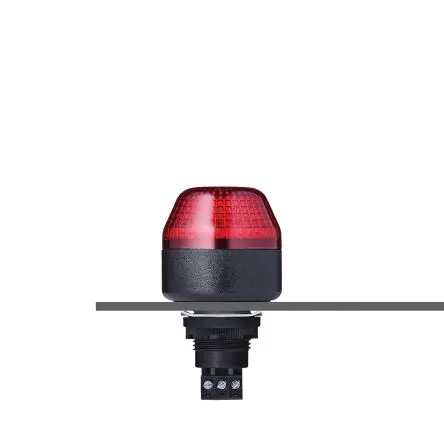 AUER Signal IBM LED Filament/Warnsummer, Dauer Signalleuchte 240V ac/dc Rot Flachmontage, Ø 45 mm x 75.7 mm IP65