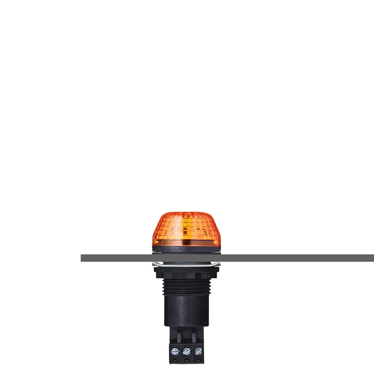 Produktfoto 1 von AUER Signal IBS LED Blinkend, Dauer Signalleuchte Orange, 24 V ac/dc, Ø 30mm x 65.6mm