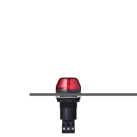Produktfoto 1 von AUER Signal IBS LED Filament/Warnsummer, Dauer Signalleuchte 24V ac/dc Rot Panel, Ø 30 mm x 65.6 mm IP65