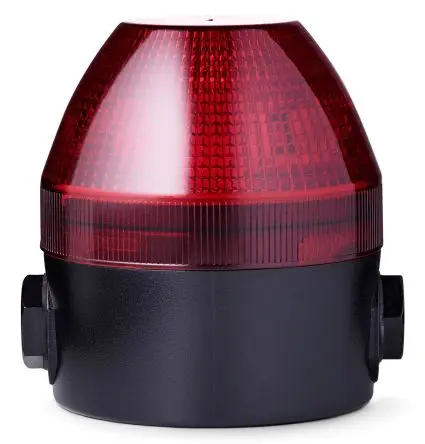 Produktfoto 1 von AUER Signal NES LED Filament/Warnsummer, Dauer Signalleuchte 24V ac/dc Rot Panel, Ø 90 mm x 101 mm IP67, IP65
