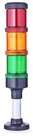 Produktfoto 1 von AUER Signal ECOmodul70 LED Signalturm Summer 3-stufig Linse Gelb, Grün, Rot 24V ac/dc Dauer Basis Multifunktion