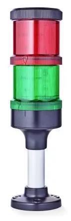 Produktfoto 1 von AUER Signal ECOmodul70 LED Signalturm Summer 2-stufig Linse Rot, Grün 24V ac/dc Dauer Basis Multifunktion