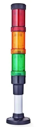 Produktfoto 1 von AUER Signal ECOmodul40 LED Signalturm Mehrton 3-stufig Linse Gelb, Grün, Rot 24V ac/dc Dauer Basis Multifunktion