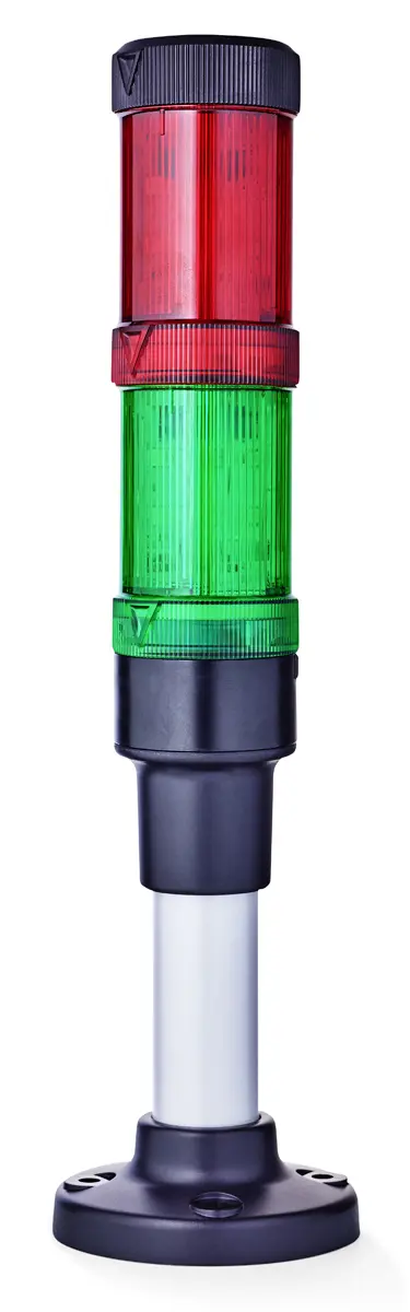 Produktfoto 1 von AUER Signal ECOmodul40 LED Signalturm 2-stufig Linse Rot/Grün LED Rot/Grün + Dauer Multifunktion