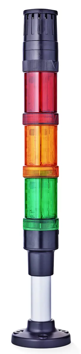 Produktfoto 1 von AUER Signal ECOmodul40 LED Signalturm 3-stufig Linse Rot/Grün/Gelb LED Orange, Grün, Rot + Summer Dauer Multifunktion