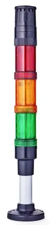 Produktfoto 1 von AUER Signal ECOmodul40 LED Signalturm Mehrton 3-stufig Linse Gelb, Grün, Rot 24V ac/dc Dauer Basis Multifunktion