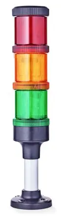 Produktfoto 1 von AUER Signal ECOmodul60 LED Signalturm Mehrton 3-stufig Linse Grün, Gelb, Rot 24V ac/dc Dauer Basis Multifunktion