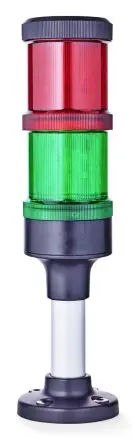 Produktfoto 1 von AUER Signal ECOmodul60 LED Signalturm Mehrton 2-stufig Linse Rot, Grün 24V ac/dc Dauer Basis Multifunktion