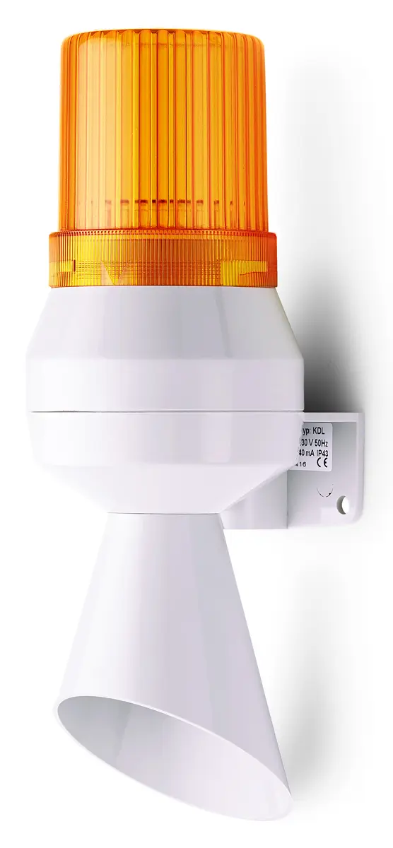 Produktfoto 1 von AUER Signal KLL LED Dauer-Licht Alarm-Leuchtmelder Orange / 92dB, 24 V dc