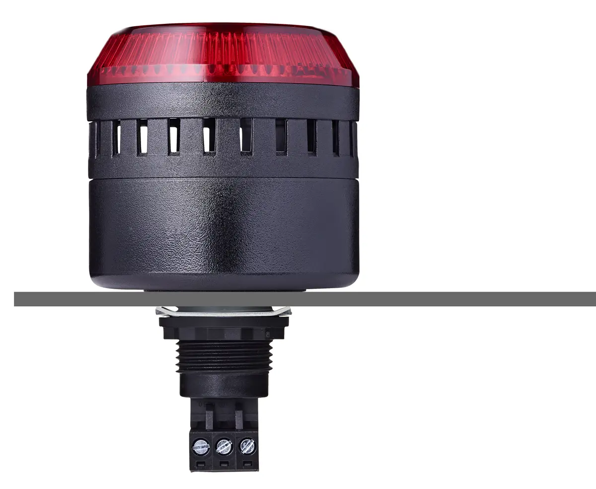 Produktfoto 1 von AUER Signal ELM LED Dauer-Licht Summer-Signalleuchte Rot / 98dB, 24 V ac/dc
