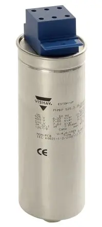 Produktfoto 1 von Vishay Kondensator mit Leistungsfaktorkorrektur, 132.6 μF, 20 kvar / 24 kvar, 3-phasig, Serie PHMKP, oil-filled, ±5 %