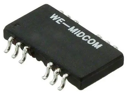 Produktfoto 1 von Wurth Elektronik LAN-Ethernet-Transformator Oberfläche 1 Ports -1.1dB, L. 12.7 mm B. 8.6mm T. 2.16 mm