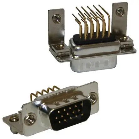 Produktfoto 1 von Norcomp SEAL-D D-Sub-Steckverbinder gewinkelt, 15-polig 2.286 mm Raster Stecker, mit 4 bis 40 Einsatz