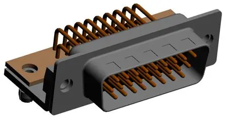 Produktfoto 1 von Norcomp SEAL-D D-Sub-Steckverbinder gewinkelt, 26-polig 2.286 mm Raster Stecker, mit 4 bis 40 Einsatz