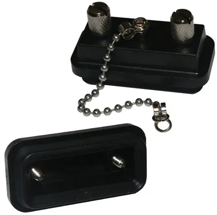 Produktfoto 1 von Norcomp Abdeckung für Sub-D Steckverbinder, 25 Kontakte, Stecker, Schwarz, IP40