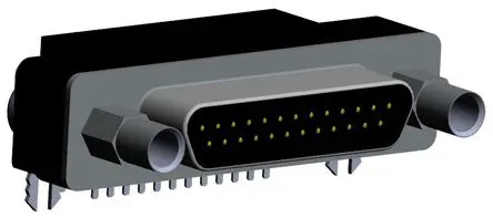 Norcomp MICRO-D D-Sub-Steckverbinder gewinkelt, 25-polig 1.27 mm Raster, Durchsteckmontage Stecker, mit