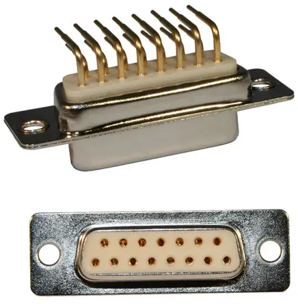Produktfoto 1 von Norcomp SEAL-D D-Sub-Steckverbinder gewinkelt, 15-polig 2.769 mm Raster Stecker