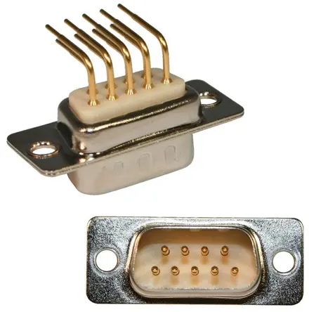Produktfoto 1 von Norcomp SEAL-D D-Sub-Steckverbinder gewinkelt, 9-polig 2.77 mm Raster Stecker