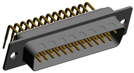 Produktfoto 1 von Norcomp SEAL-D D-Sub-Steckverbinder gewinkelt, 25-polig 2.77 mm Raster Stecker