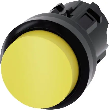 Produktfoto 1 von Siemens SIRIUS ACT Druckschalter Ø 22 mm, Gelb Tastend Rund Rund Kunststoff, IP66