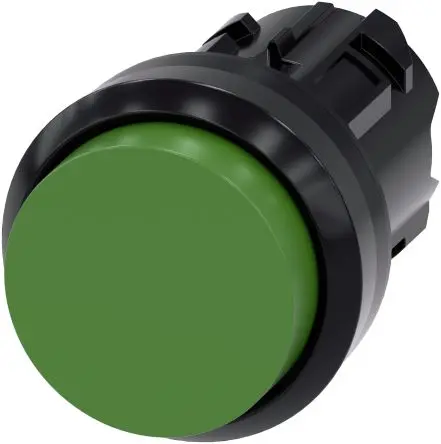 Produktfoto 1 von Siemens SIRIUS ACT Druckschalter Ø 22 mm, Grün Tastend Rund Rund Kunststoff, IP66