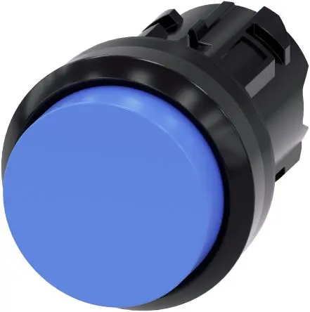 Produktfoto 1 von Siemens SIRIUS ACT Druckschalter Ø 22 mm, Blau Tastend Rund Rund Kunststoff, IP66