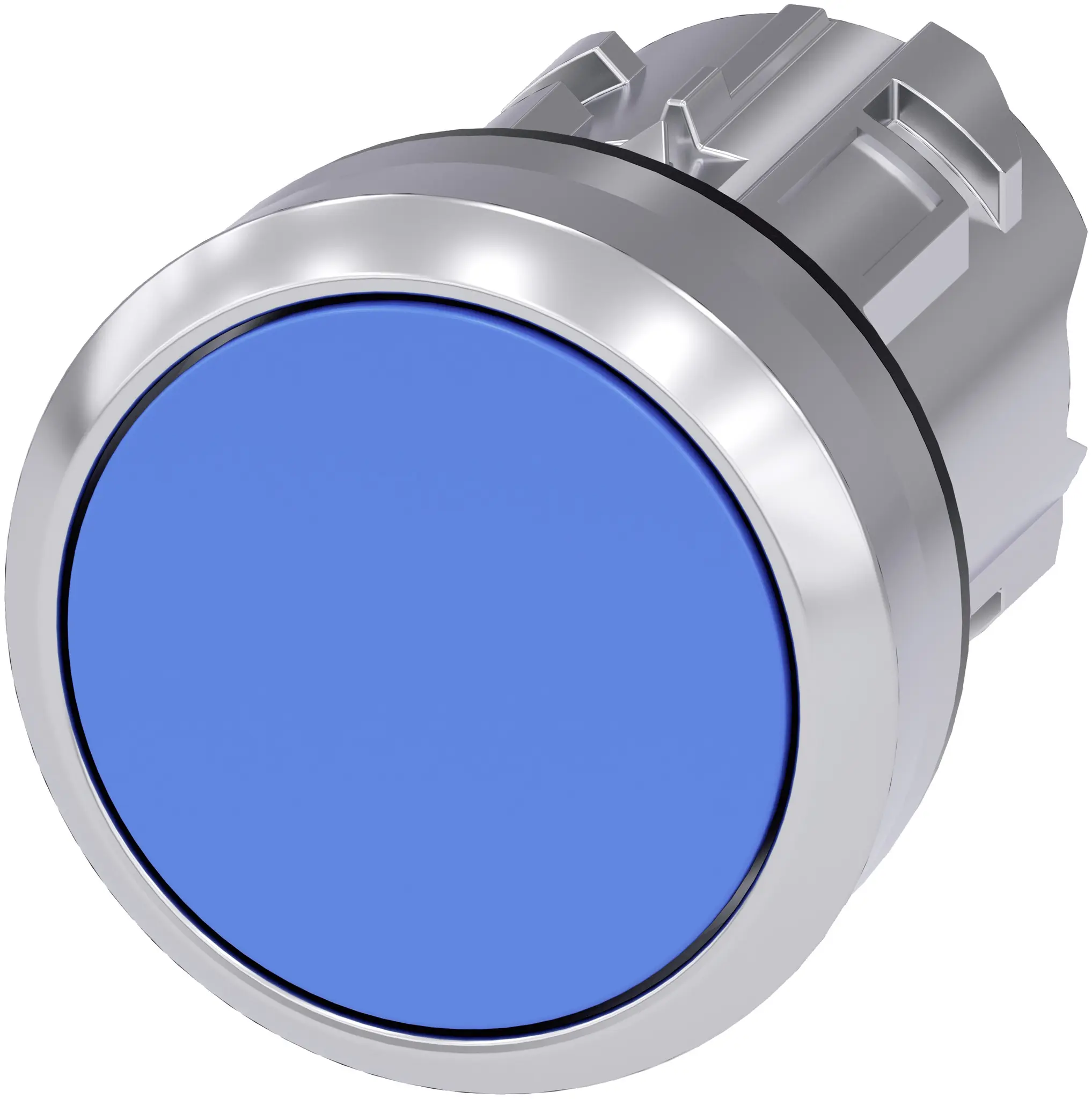 Produktfoto 1 von Siemens 3SU1 Druckschalter Ø 22.3 mm, Blau Rastend Rund Rund Kunststoff, IP66