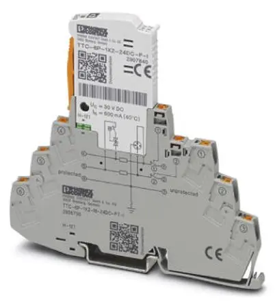 Produktfoto 1 von Phoenix Contact, Überspannungsschutz 10 kA DIN-Hutschiene TTC