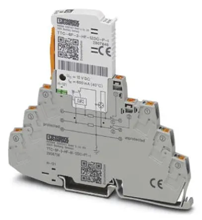 Produktfoto 1 von Phoenix Contact, Überspannungsschutz 10 kA DIN-Hutschiene TTC